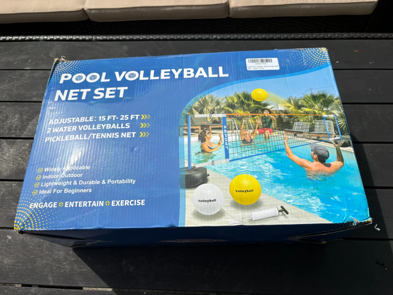 SPORT Pool Volleyball Net Set - Adjustable 15-25 FT - photo 4