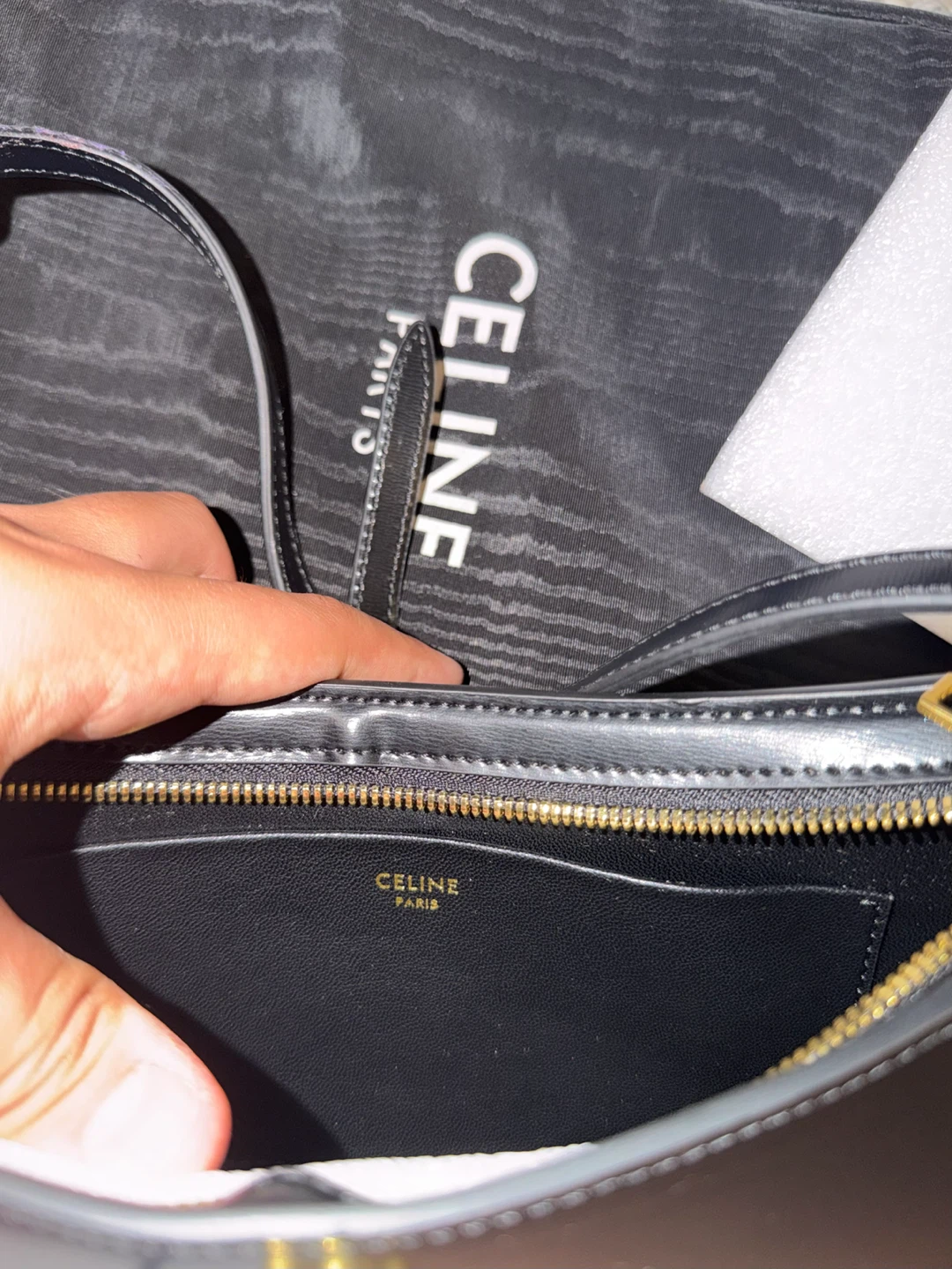 Celine Black Leather Shoulder Bag - photo 3