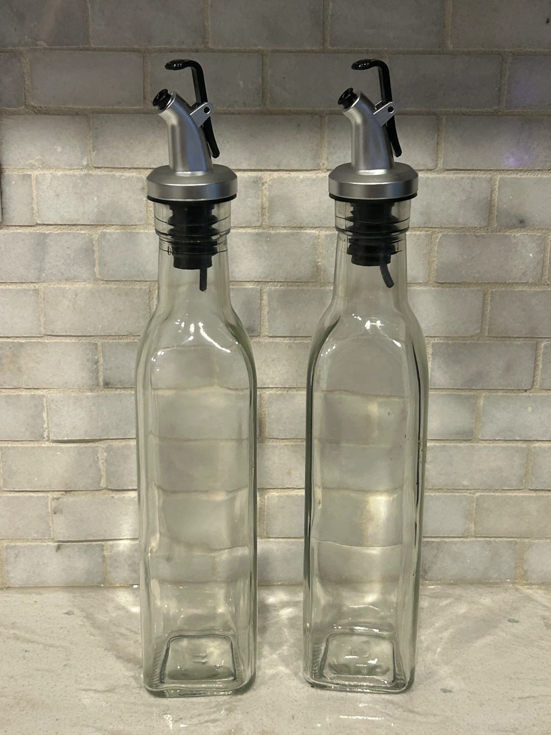 Set of 2 Glass Oil Dispenser Bottles - photo 2