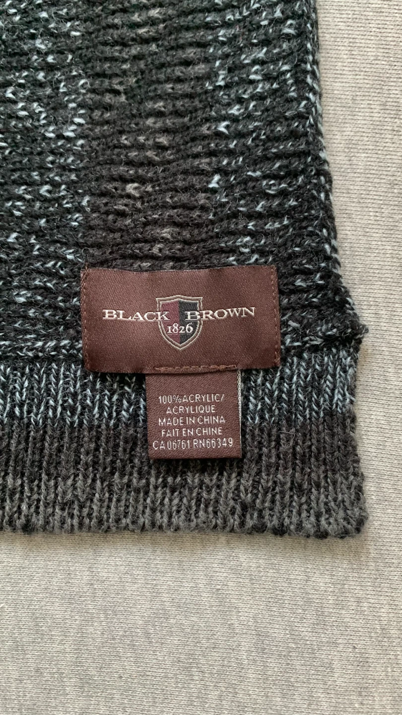 Lord & Taylor’s “Black | Brown 1826” Brand Scarf - Like New - photo 3