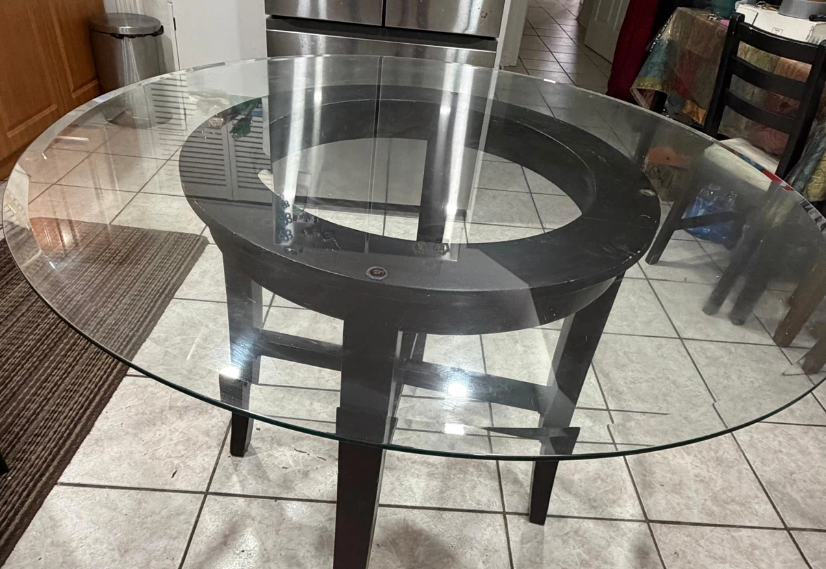 Round Glass Dining Table