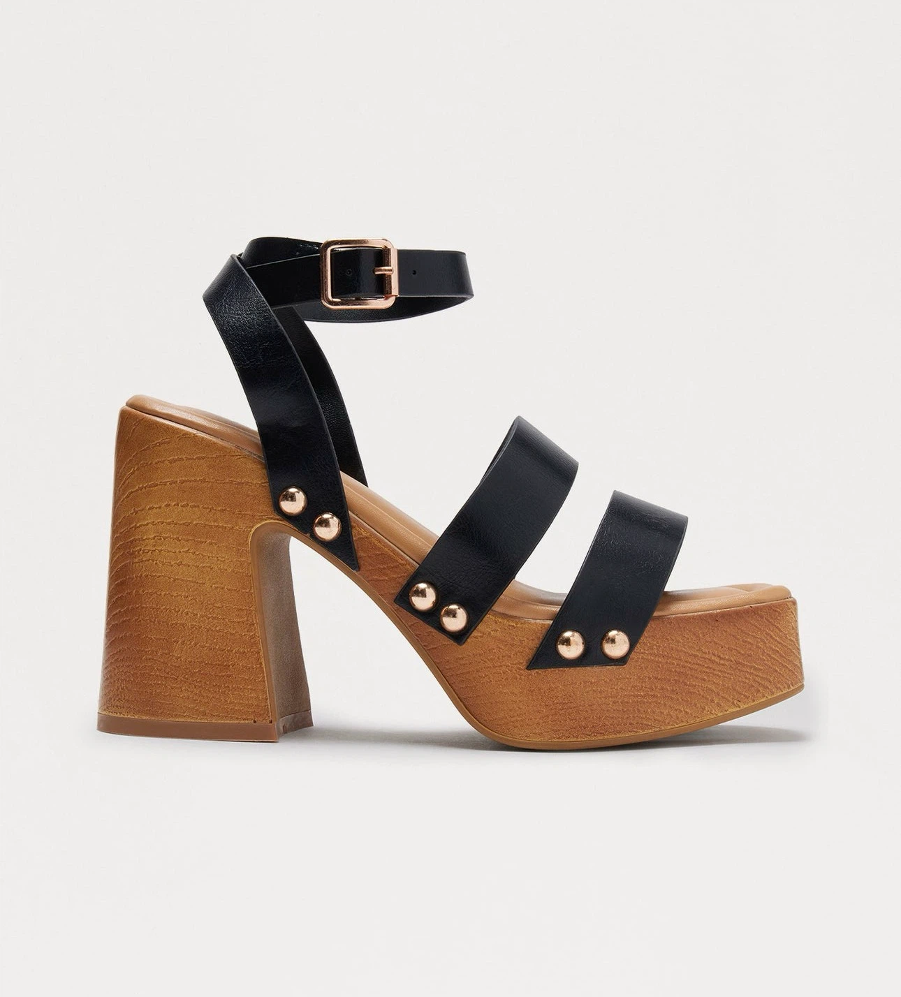 Bamboo Platform Clog Sandals size 7 - photo 2