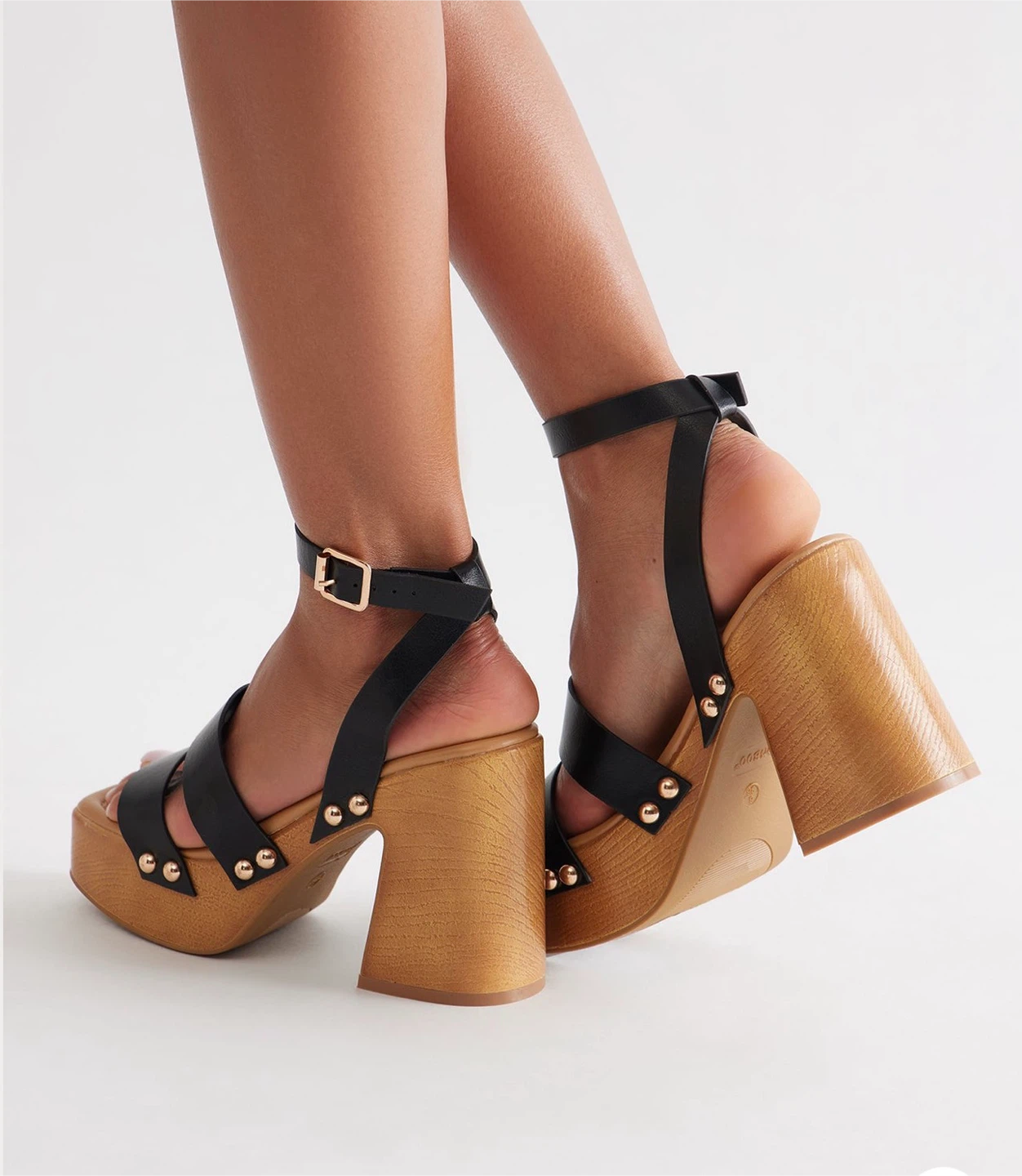 Bamboo Platform Clog Sandals size 7 - photo 3