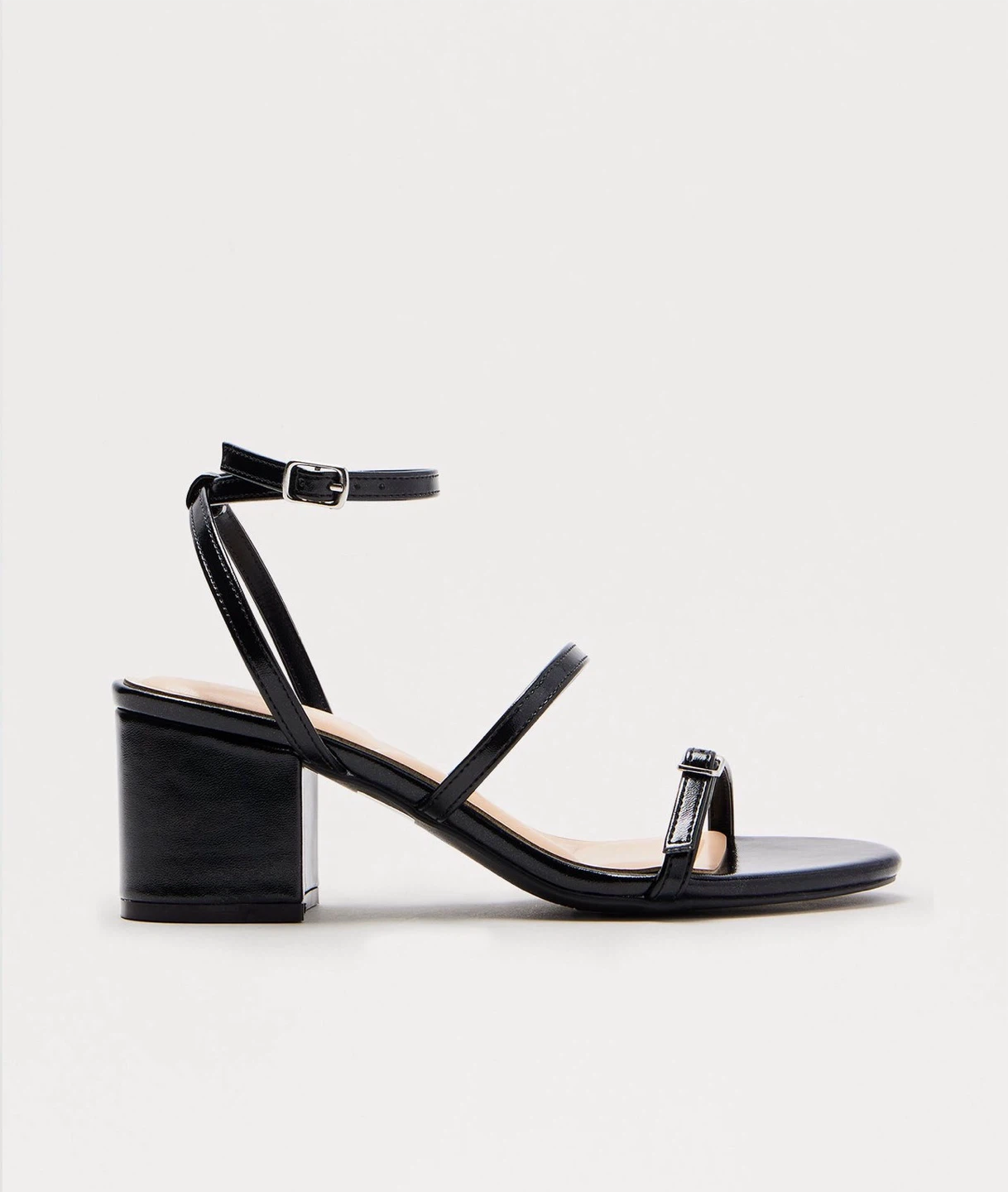 Wild Diva Black Strappy Block Heels - photo 2