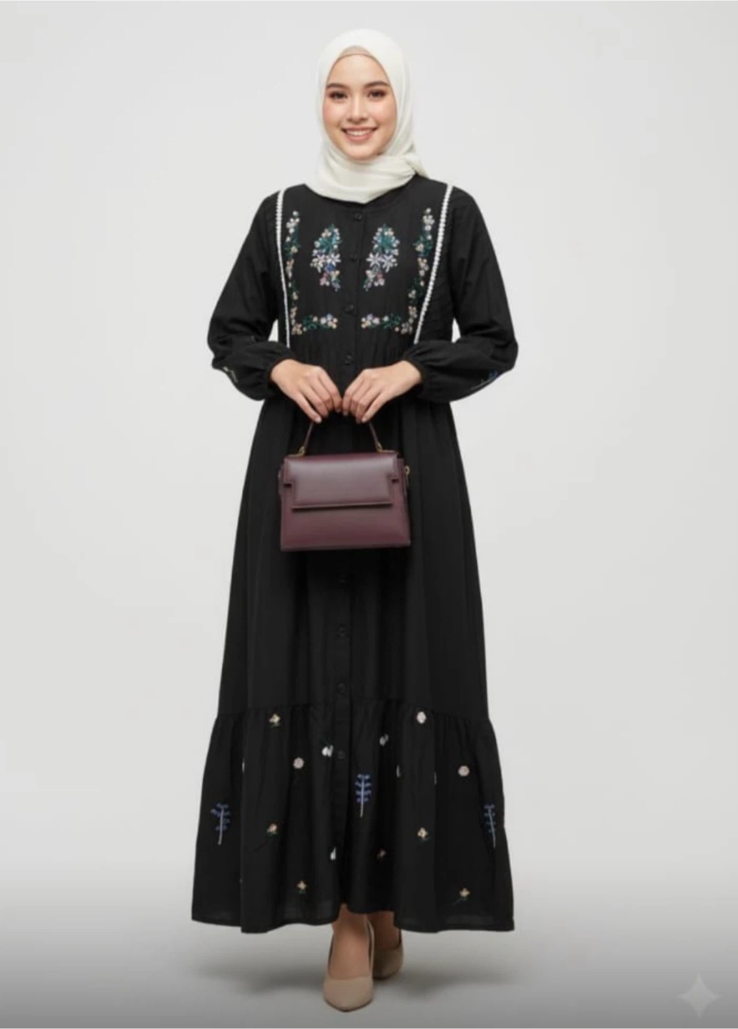 Embroidered Maxi Dress