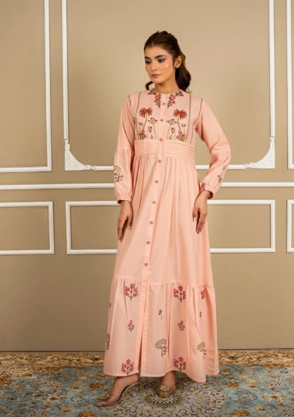 Embroidered Maxi Dress - photo 3