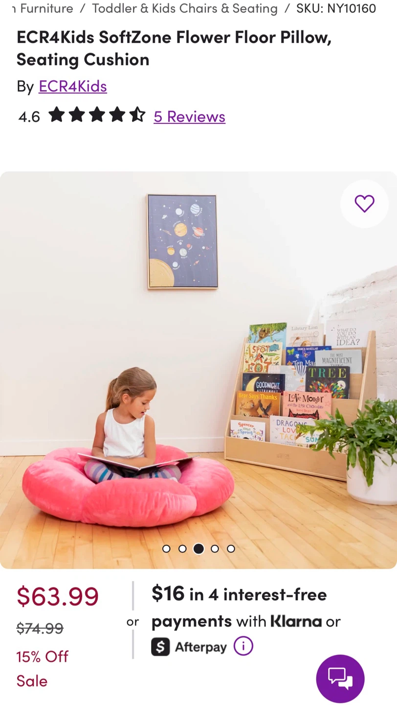 Flower Pillow Seating Cushion - photo 2