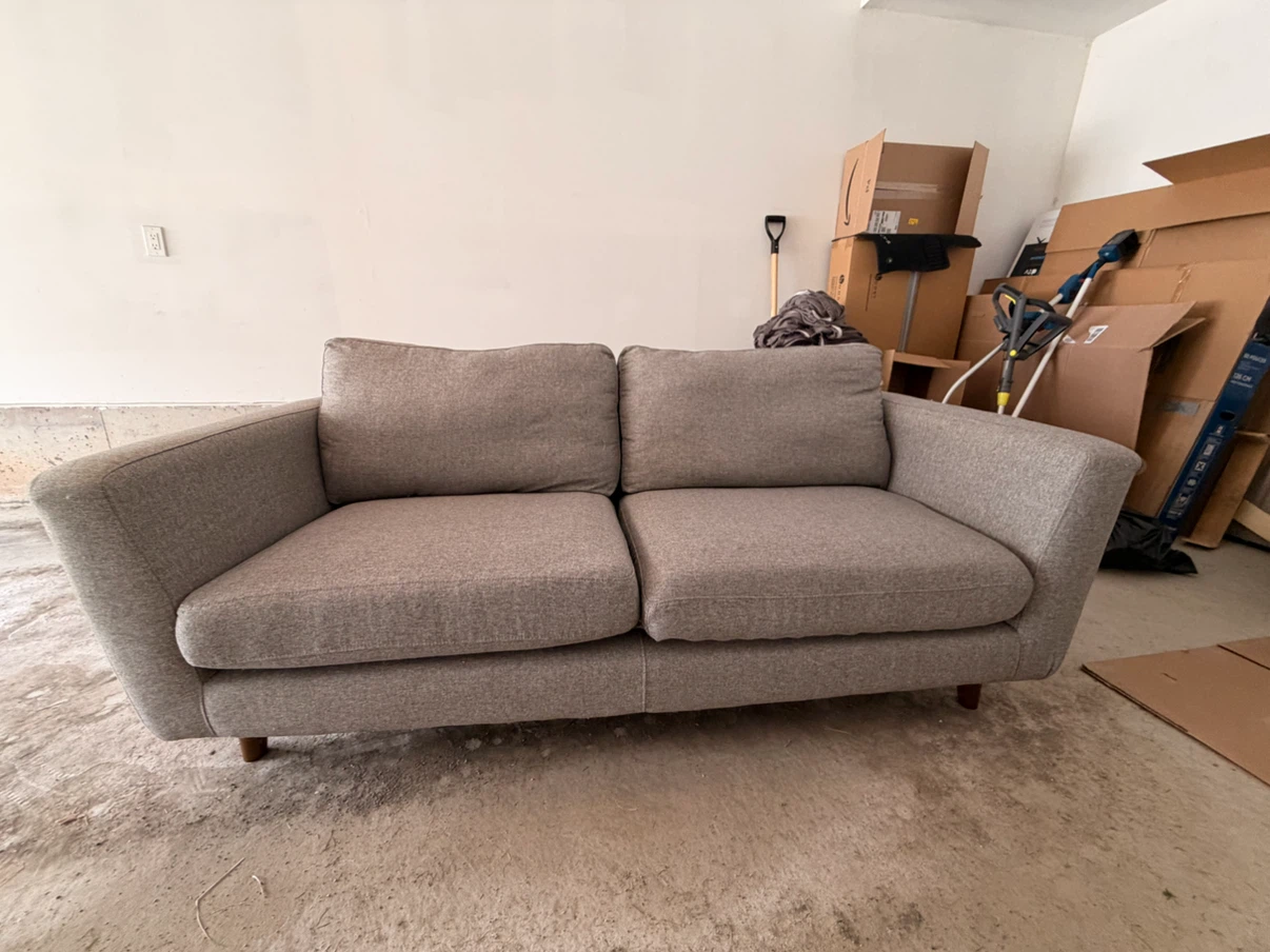 Grey Loveseat Sofa - photo 2