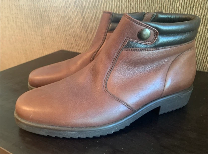 Brown Leather Ankle Boots