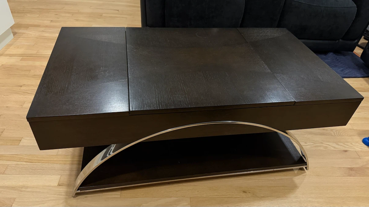 Dark Wood Coffee Table with Lift Top - photo 4