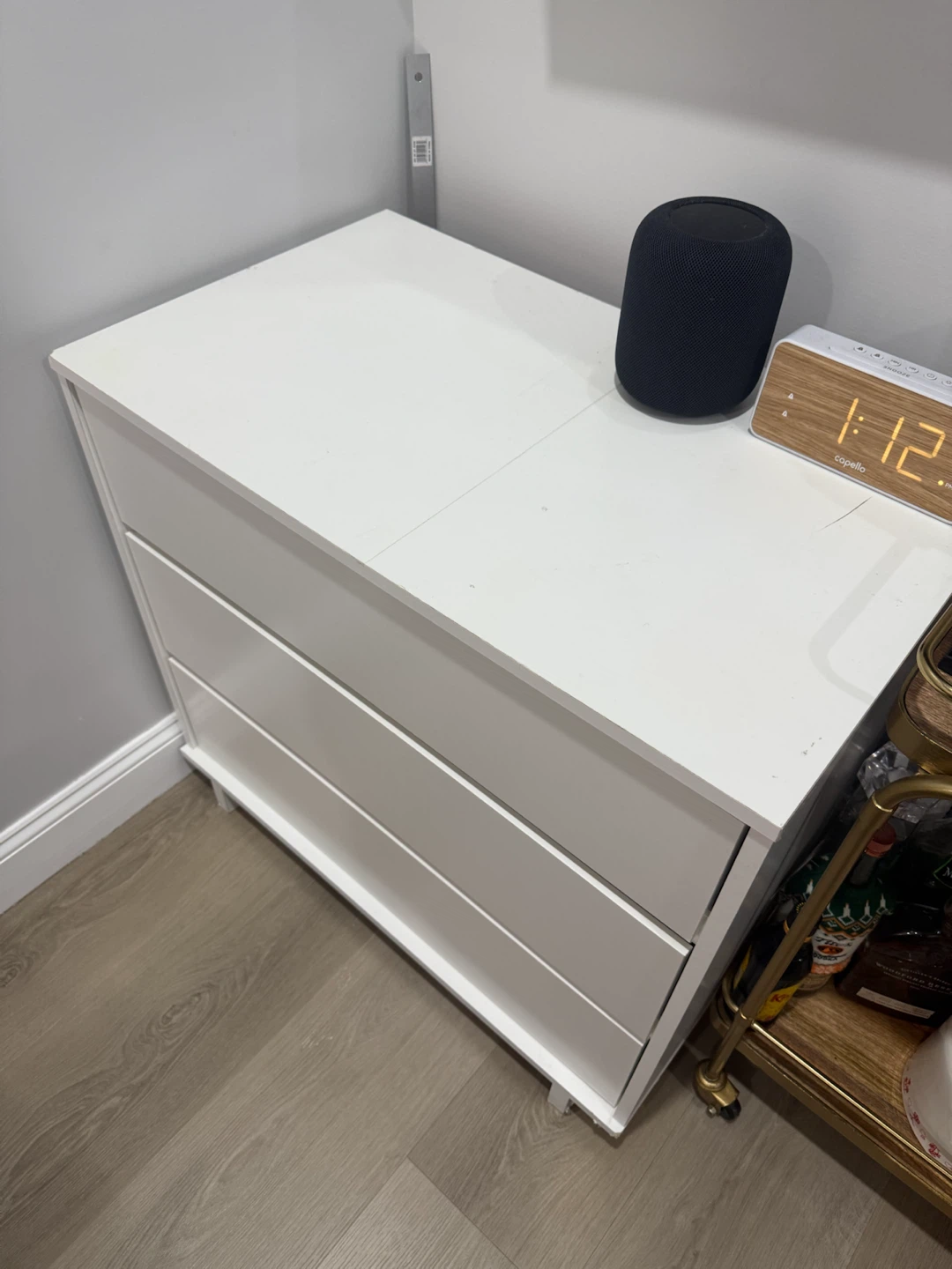White 3-Drawer Dresser