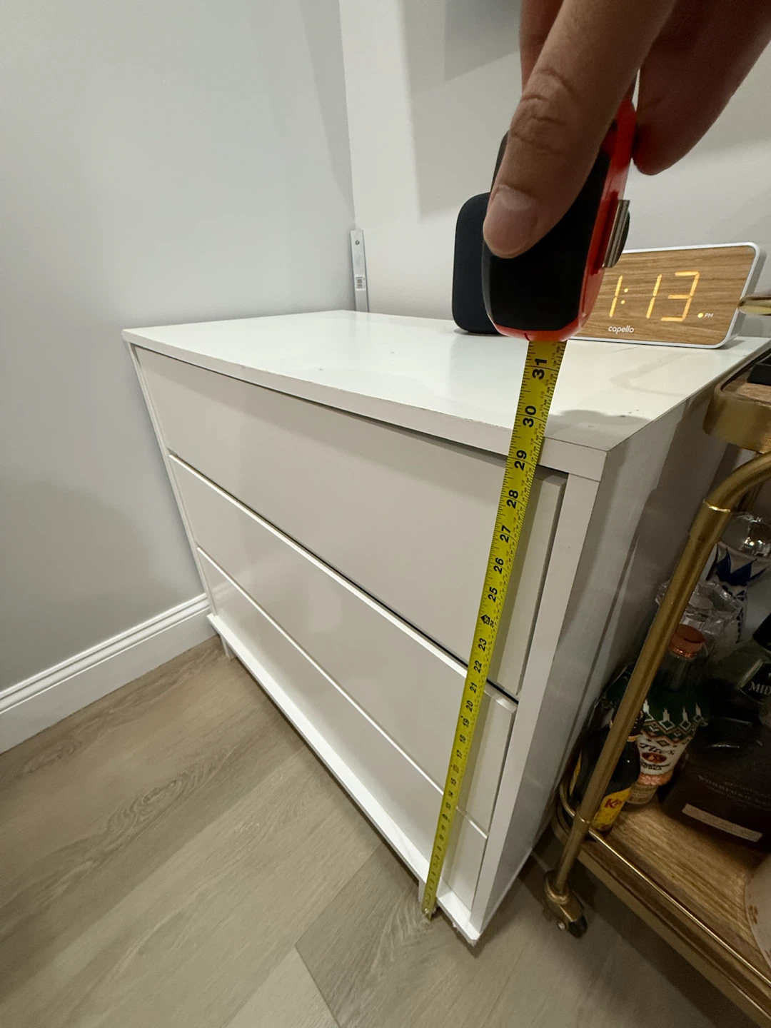 White 3-Drawer Dresser - photo 4