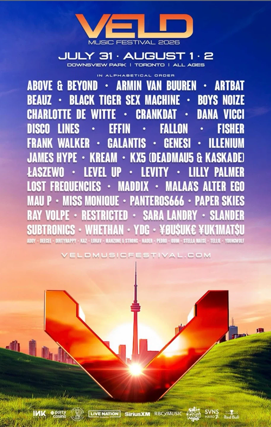 VELD Music Festival 2026 3 Day Wrist Band