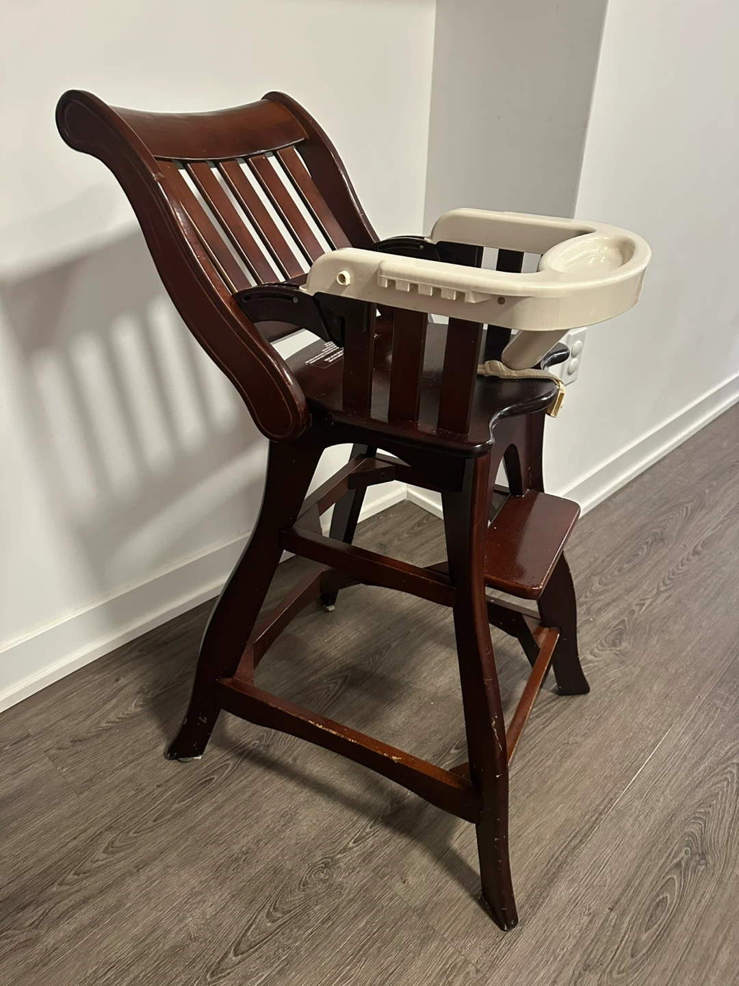 Dark Wooden High Chair - photo 3