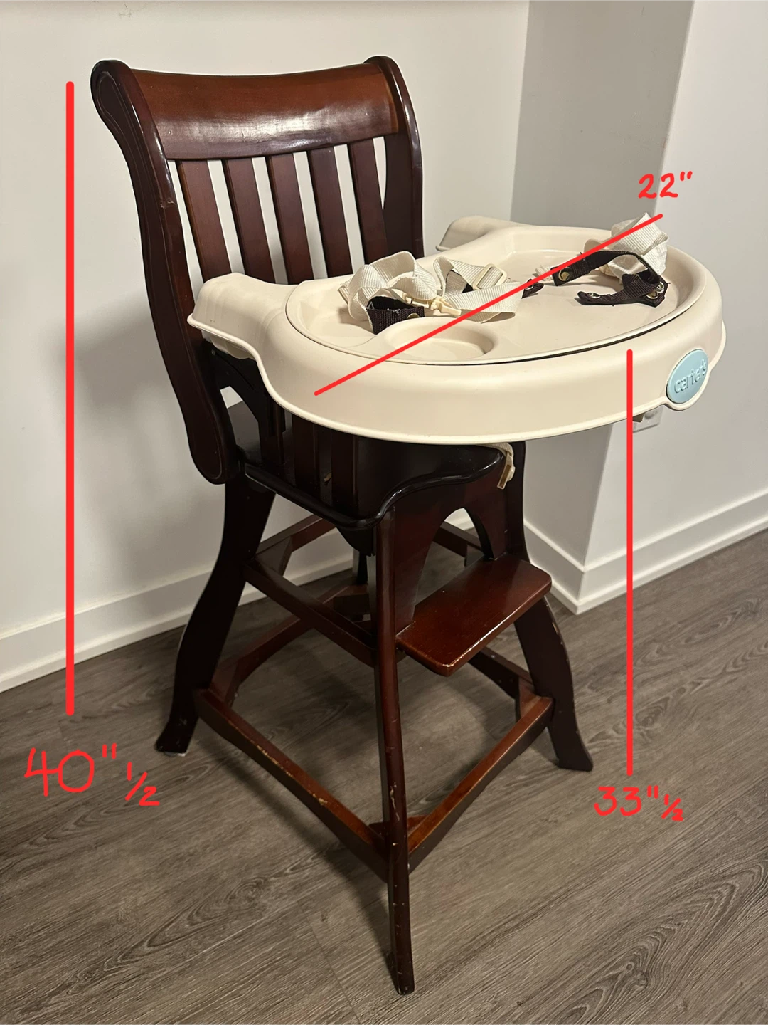 Dark Wooden High Chair