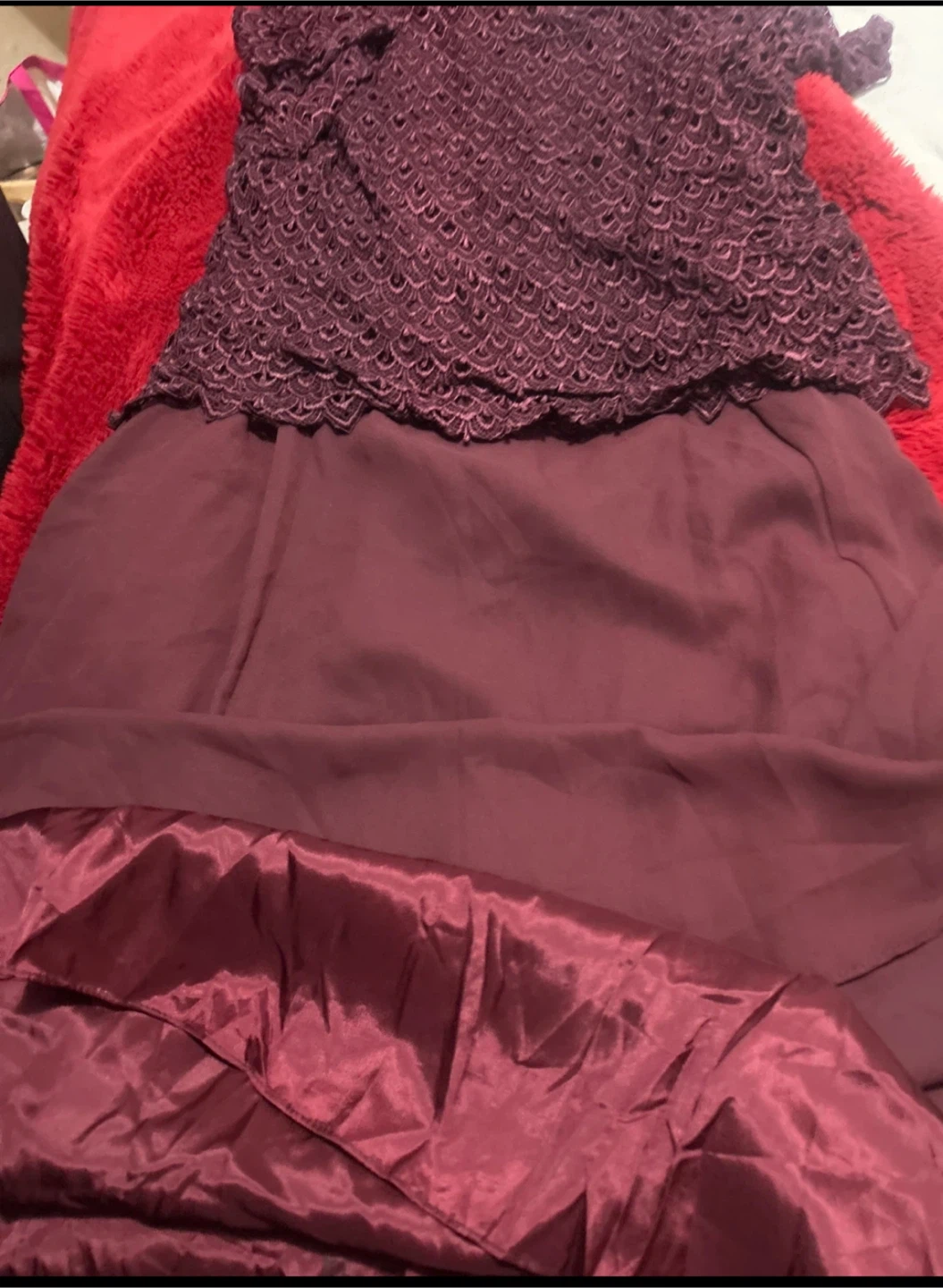 Burgundy Lace Dress - photo 3