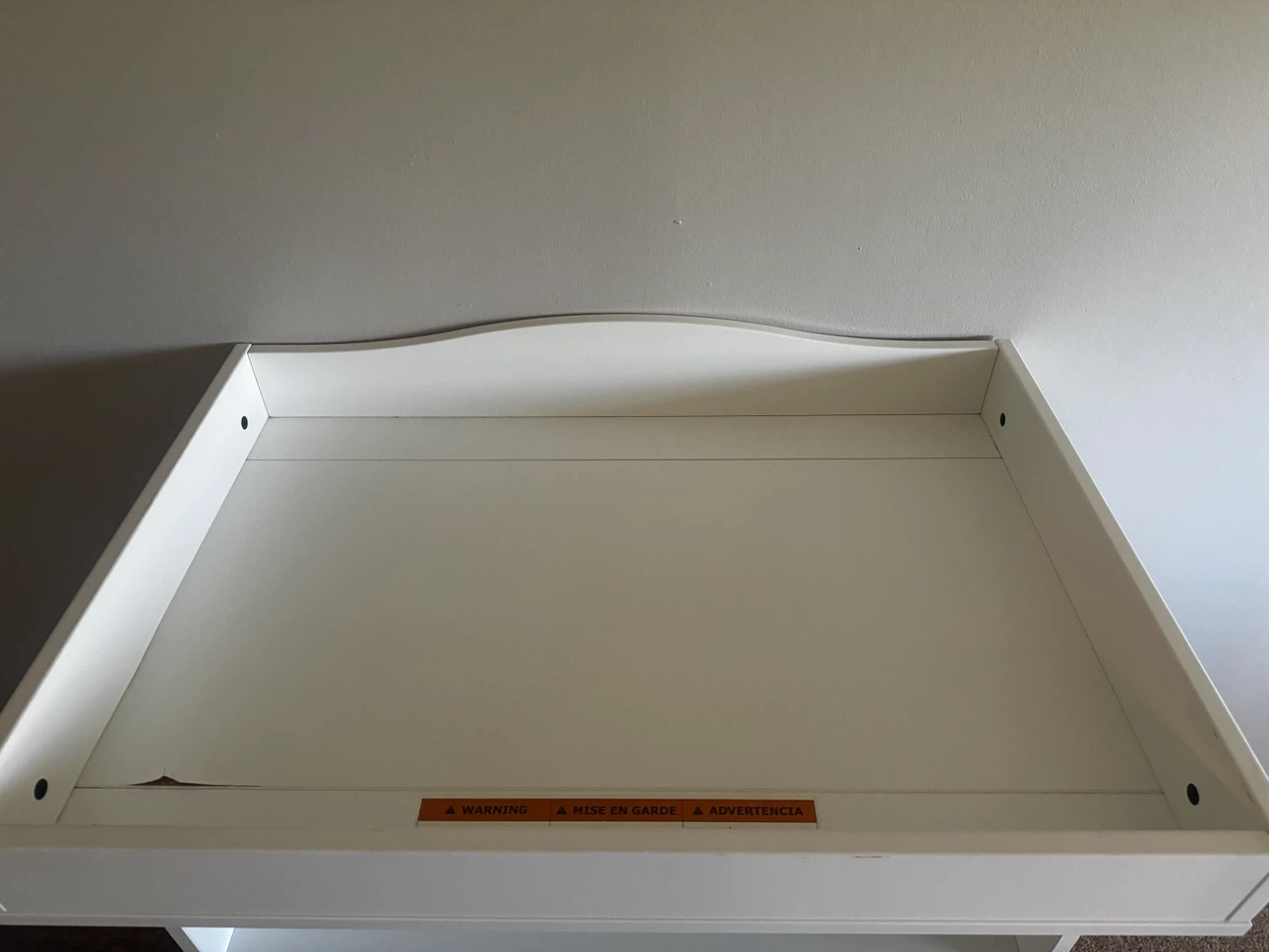 White Baby Changing Station Table with Shelves - photo 3