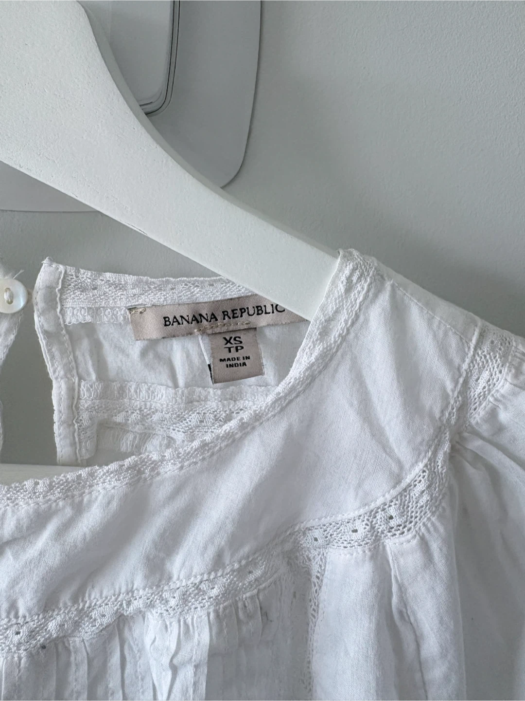 Banana Republic White Peasant Blouse - photo 2