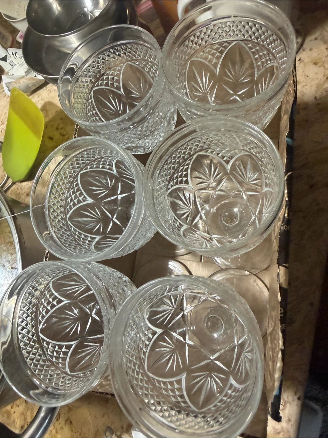 Crystal Cut Glass Goblets Set - 6 - photo 2