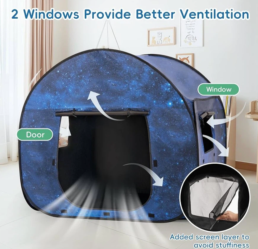 OUTREE Kids Pop Up Play Tent - Blue Starry Night - photo 3