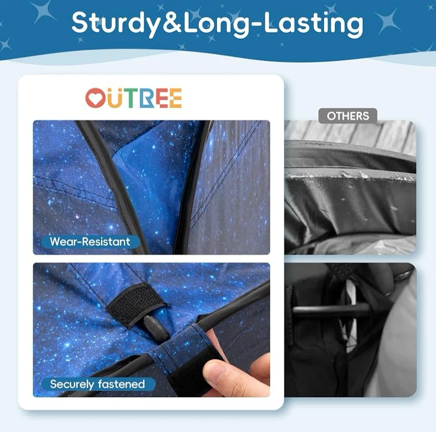 OUTREE Kids Pop Up Play Tent - Blue Starry Night - photo 5