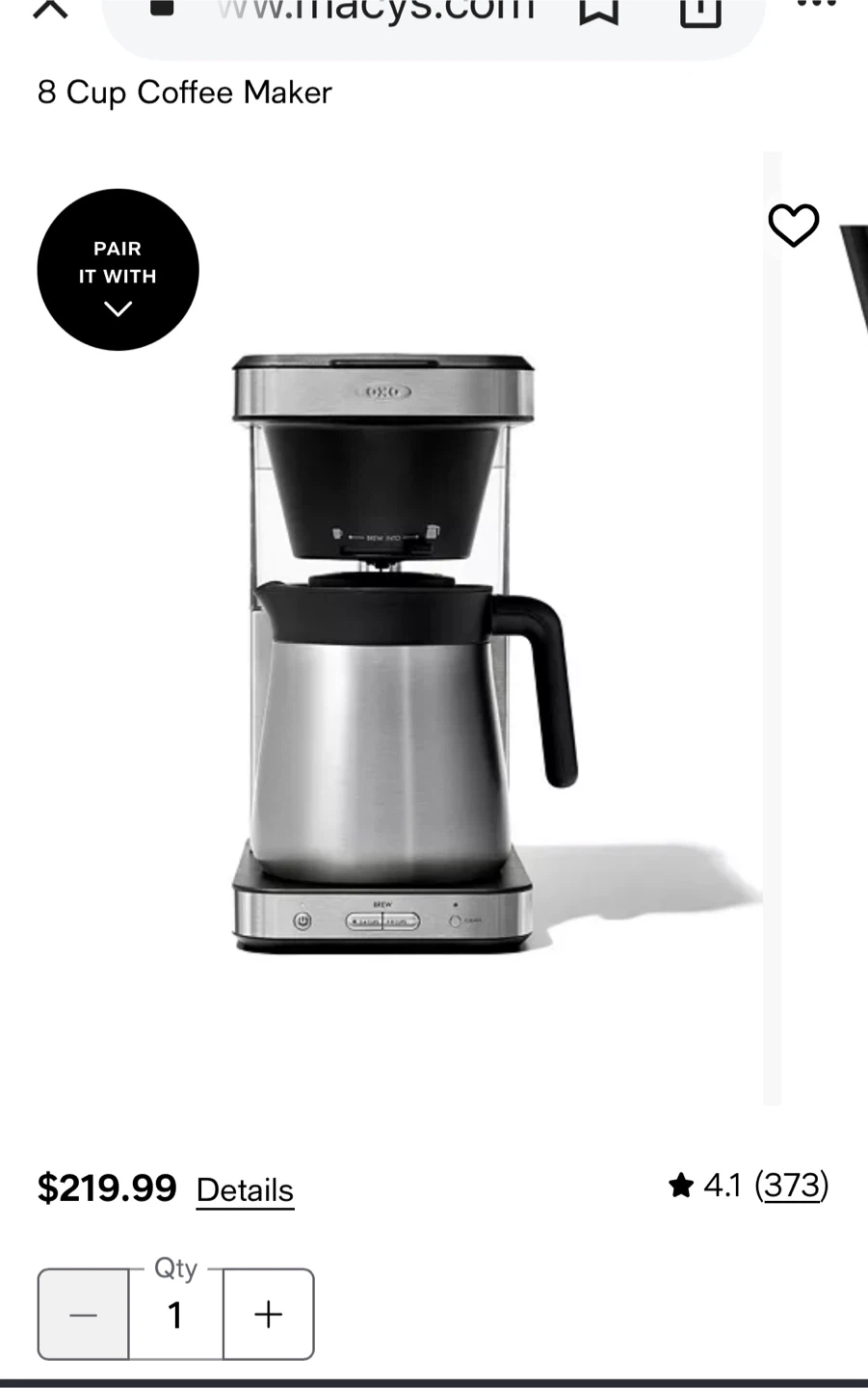 OXO Brew 8-Cup Coffee Maker with Thermal Carafe - photo 3