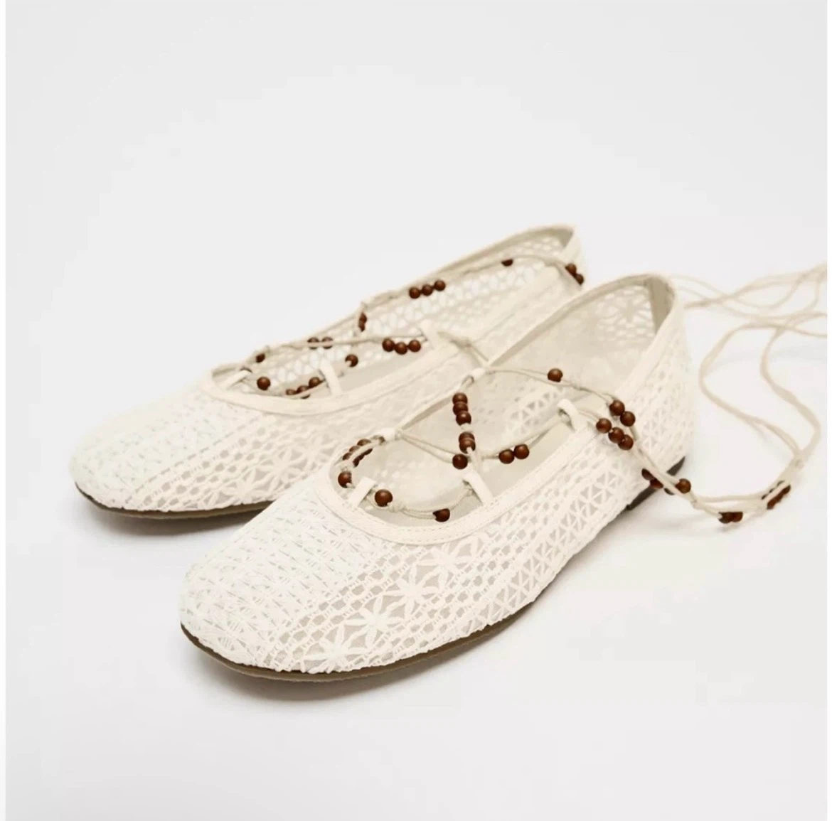 Zara Crochet Ballet Flats