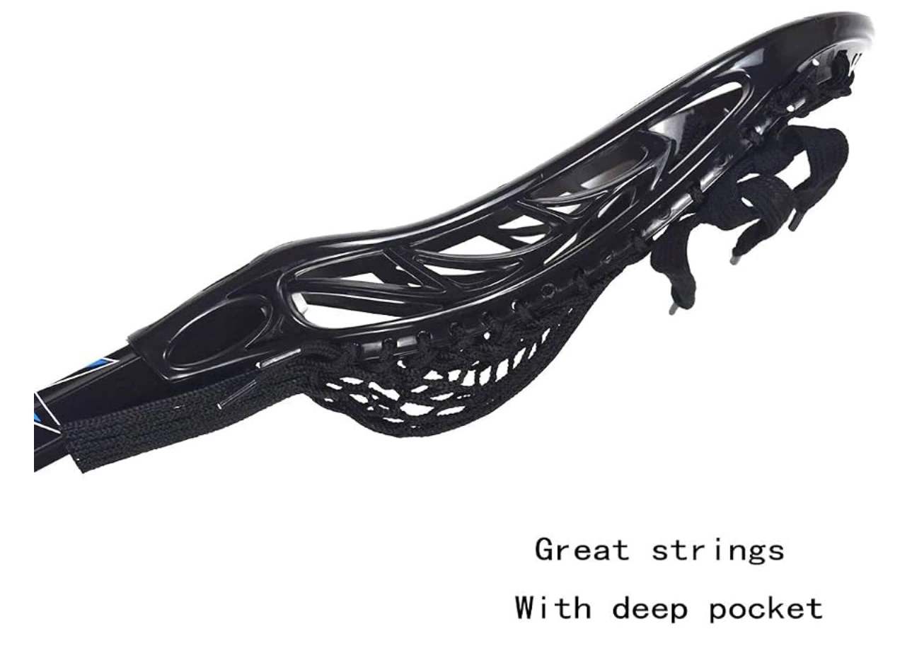 Black Lacrosse Stick with Deep Pocket - photo 2