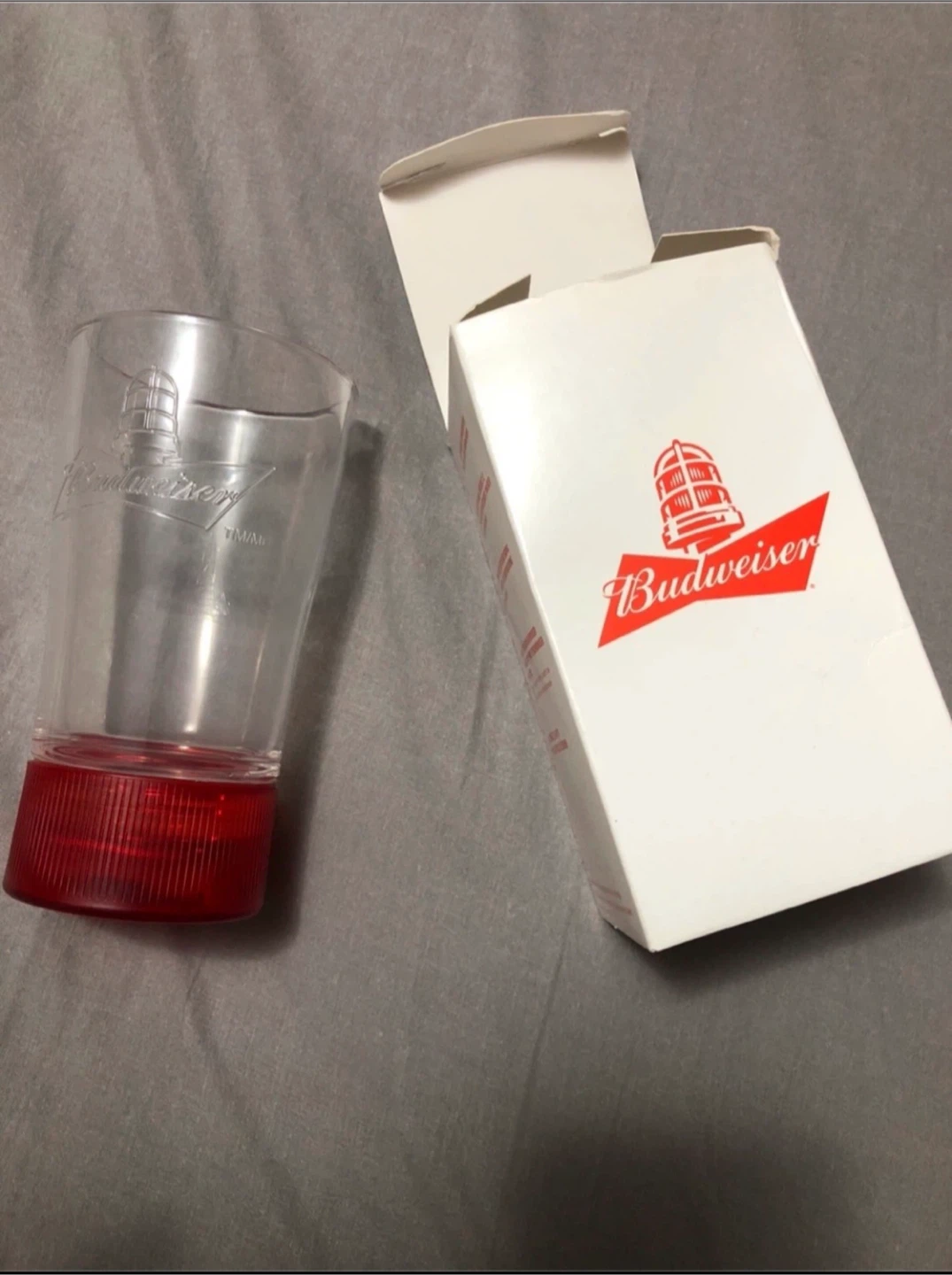 Budweiser Tumbler with Red Base