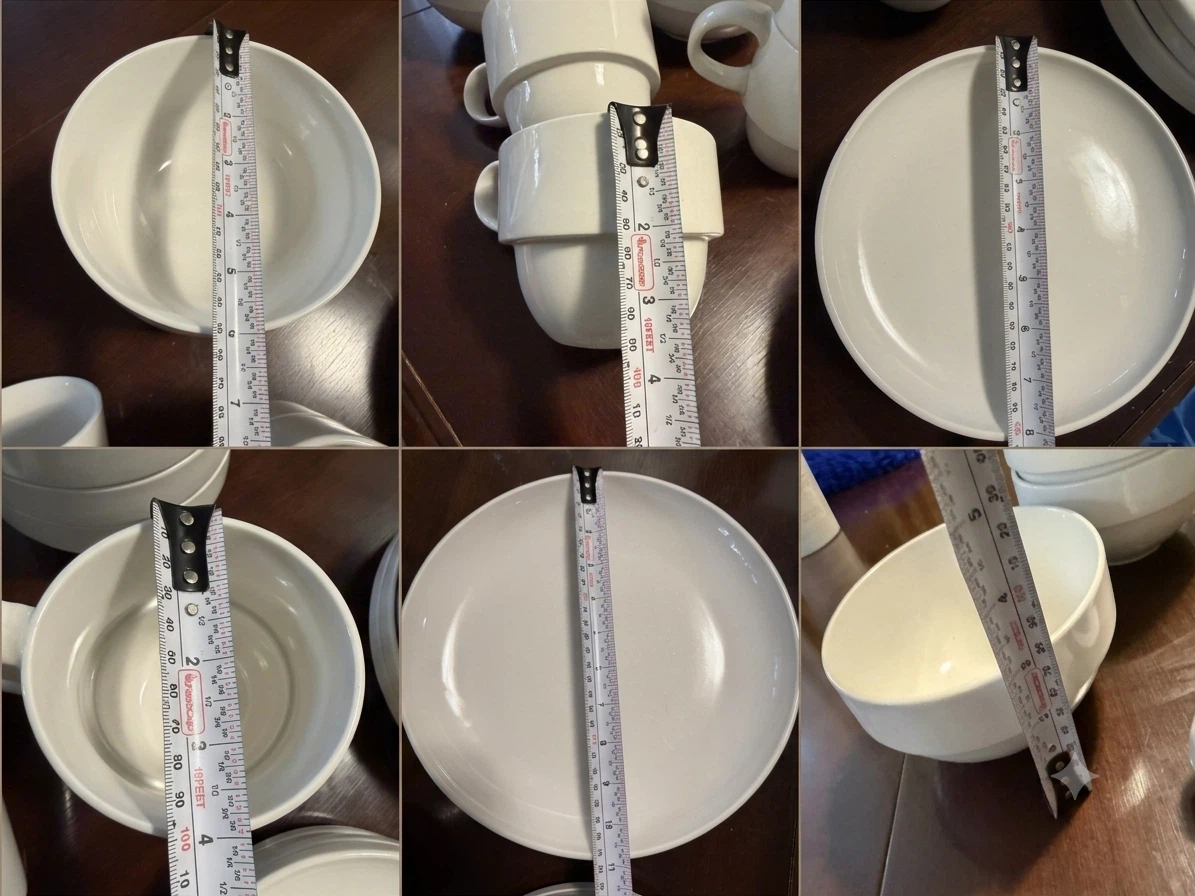 Tabletops Gallery "Stax" White Porcelain Dinnerware Set 16 - photo 2