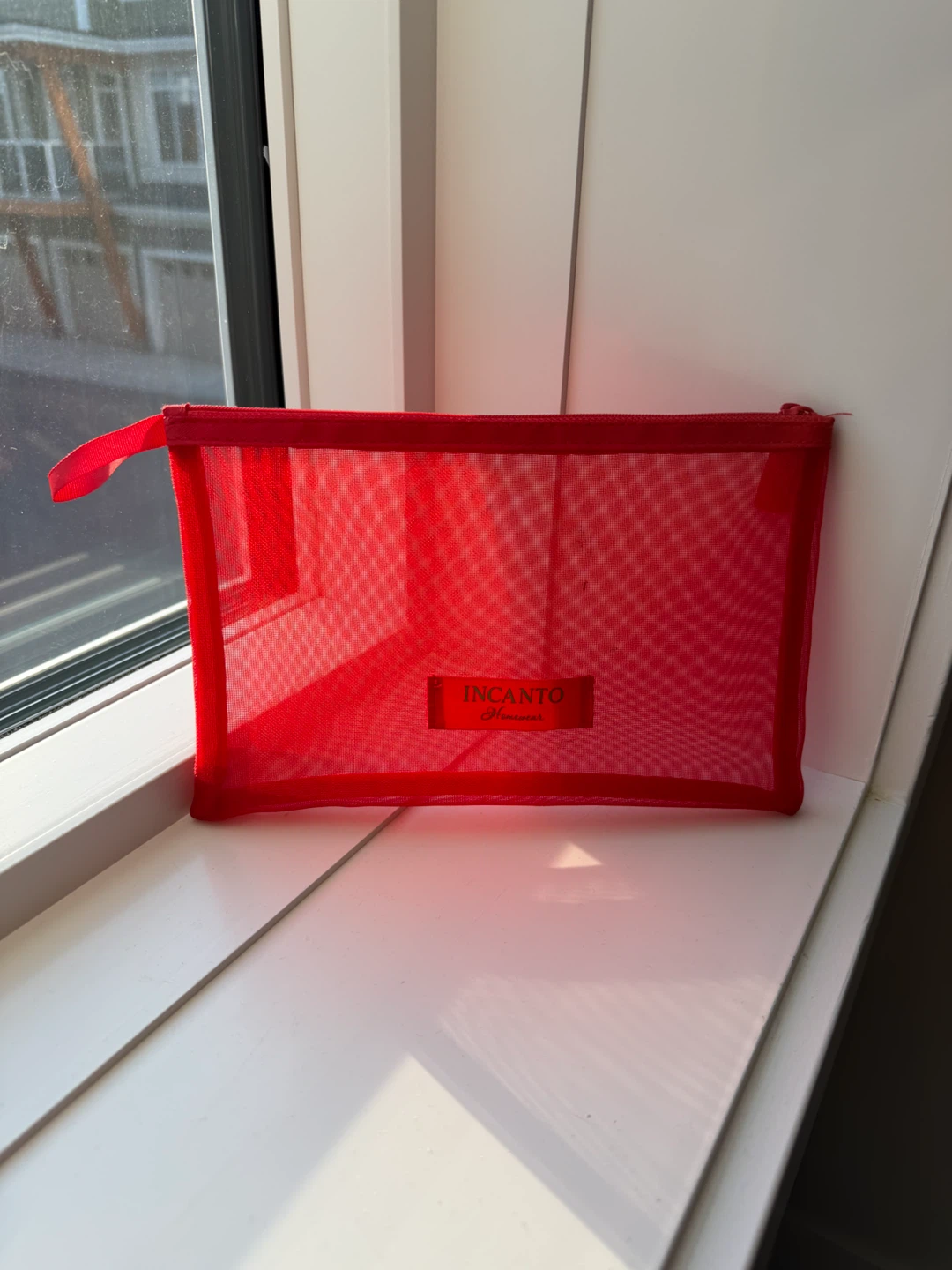Red Mesh Pouch Bag