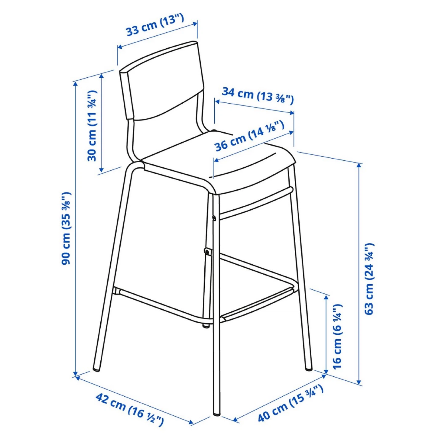 IKEA Stig Bar Stool - Black - photo 3