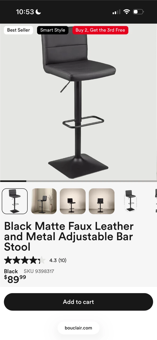 Bouclair Bar Stools x2 - photo 4