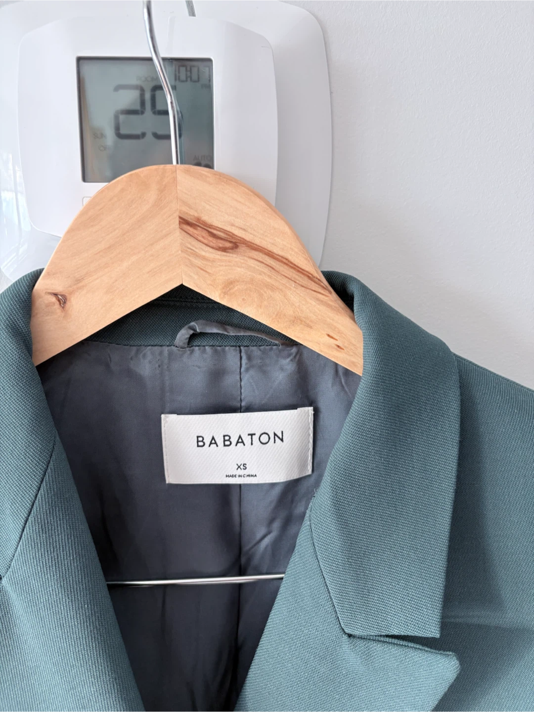 Babaton Cropped Blazer - Teal - Size XS - photo 2