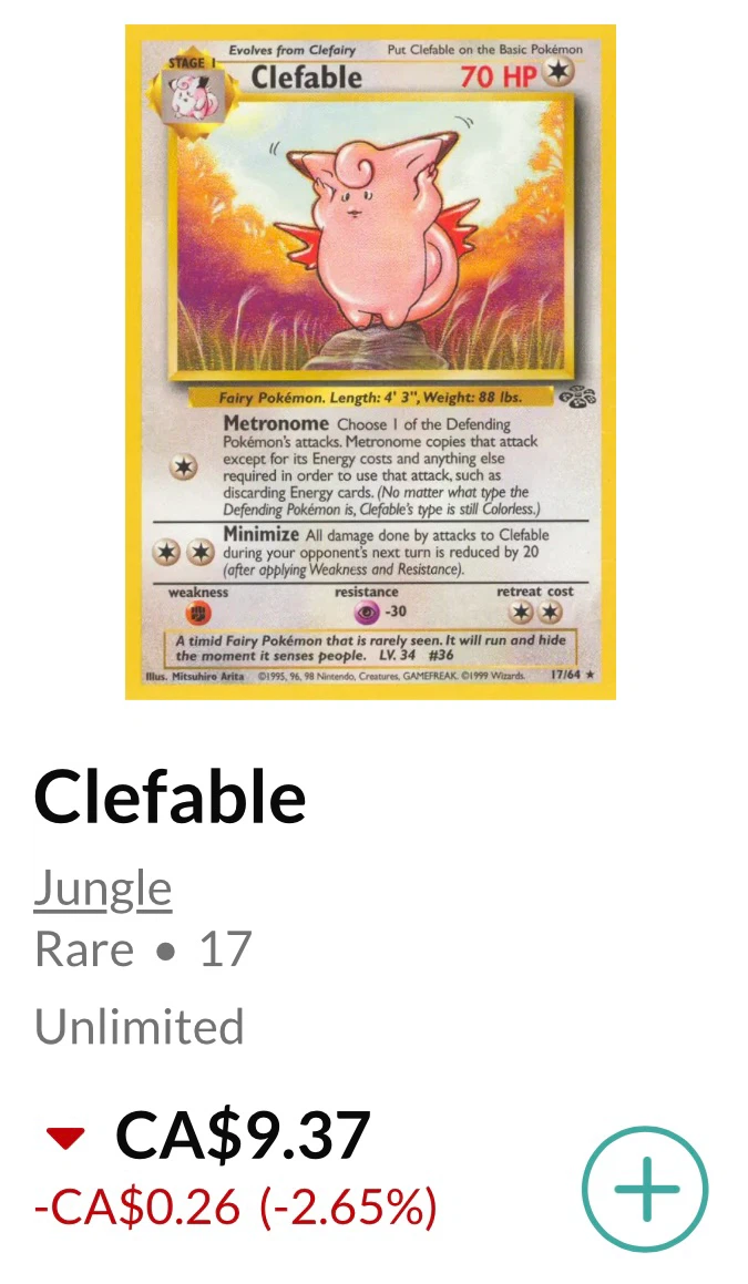 Clefable • Pokémon Jungle Set *** - photo 3