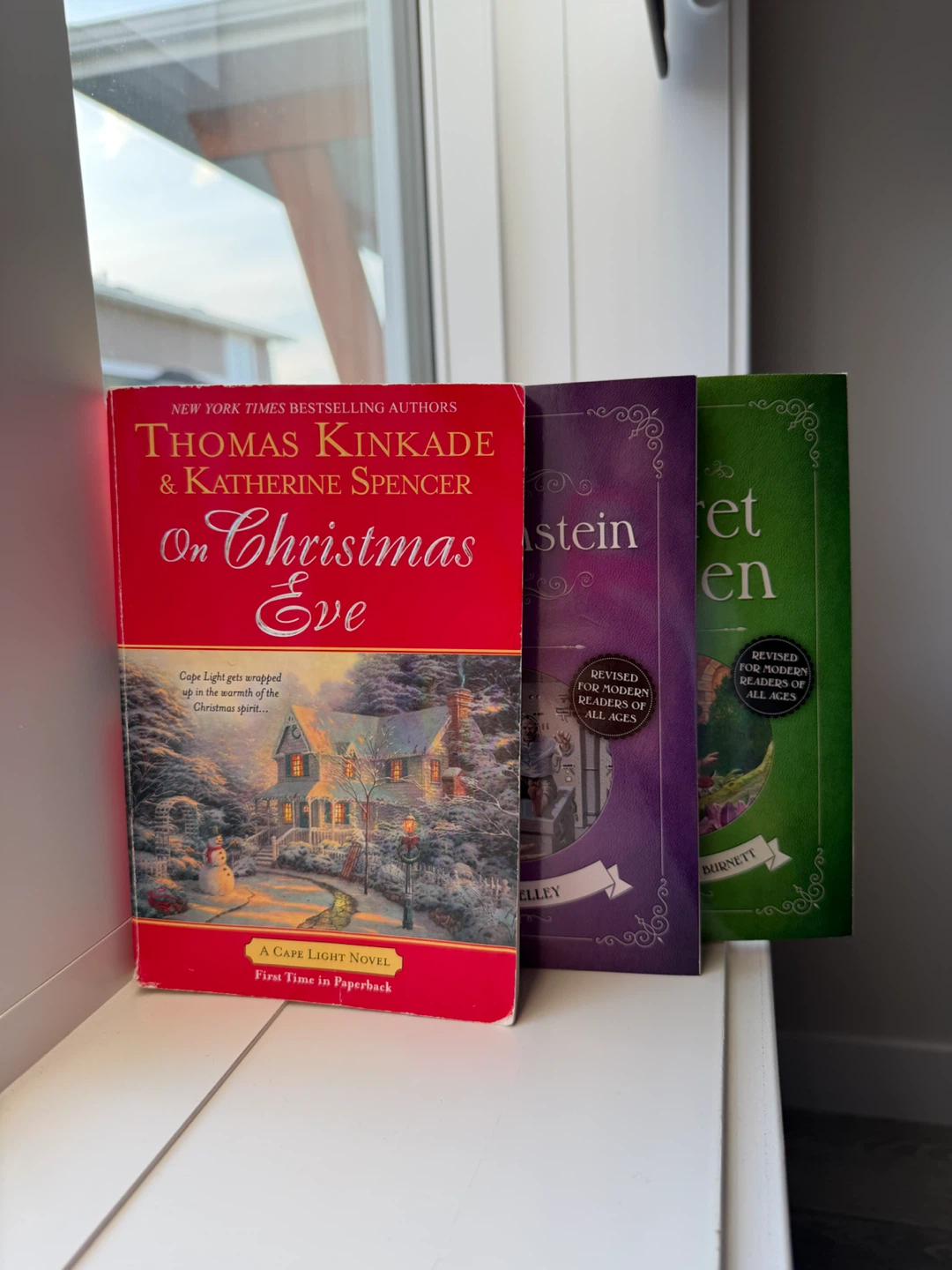 3 Books: On Christmas Eve, The Secret Garden, Frankenstein