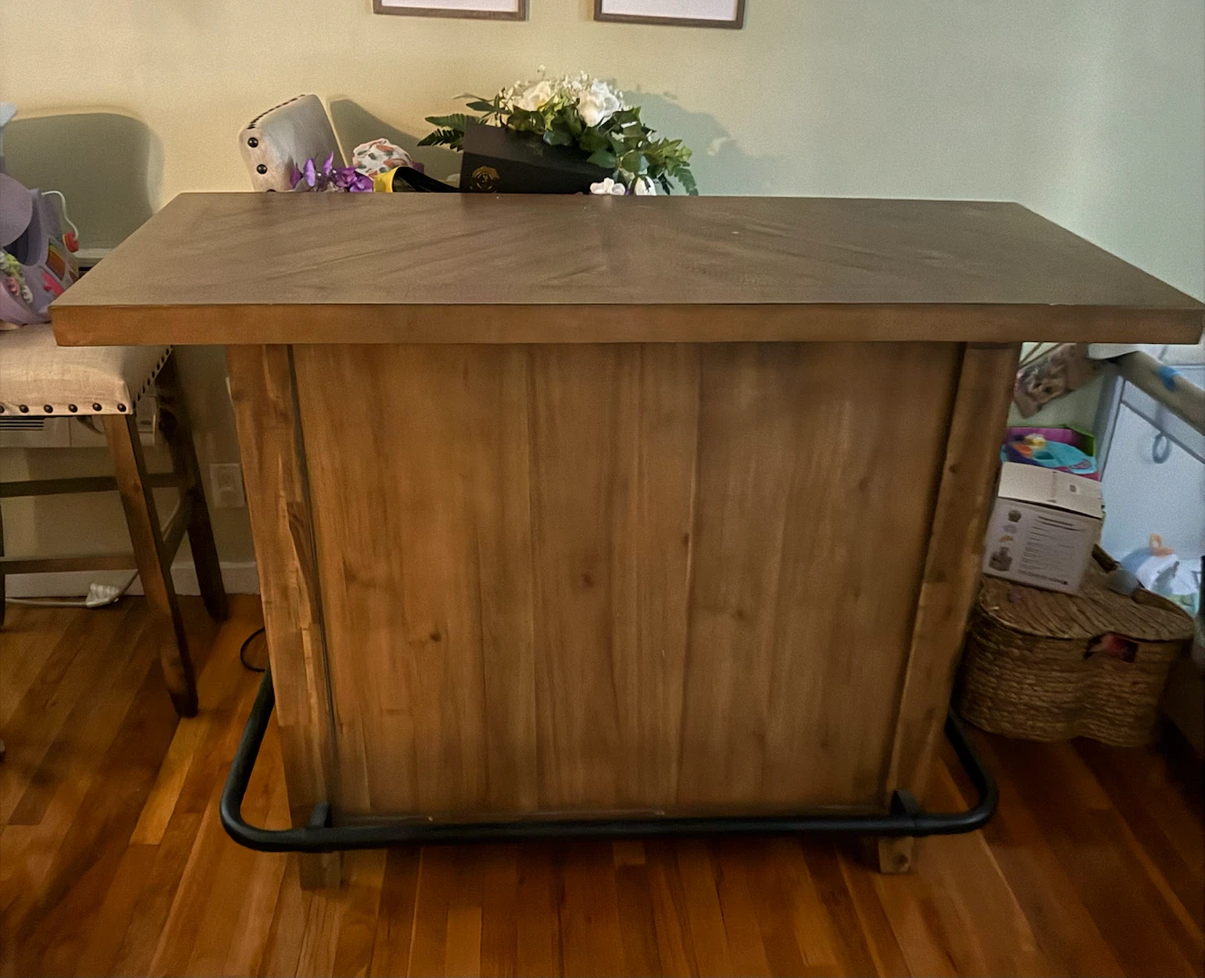 Rustic Wooden Bar with Shelving - photo 3
