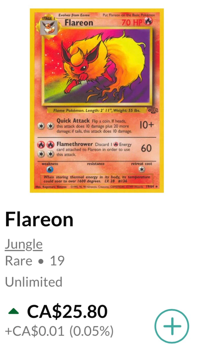 Flareon • Pokémon Jungle Set *** - photo 3