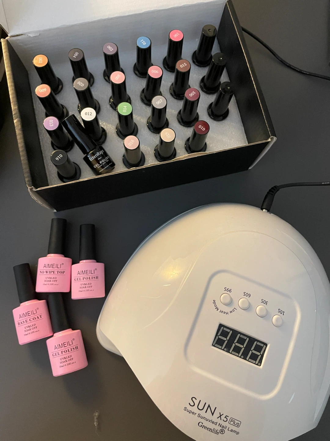 UV/LED Nail Lamp with Gel Polish Kit - photo 2