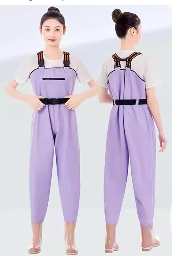 New Tzlgmder Women’s Purple Chest Waders Waterproof Hip Waders， - photo 4