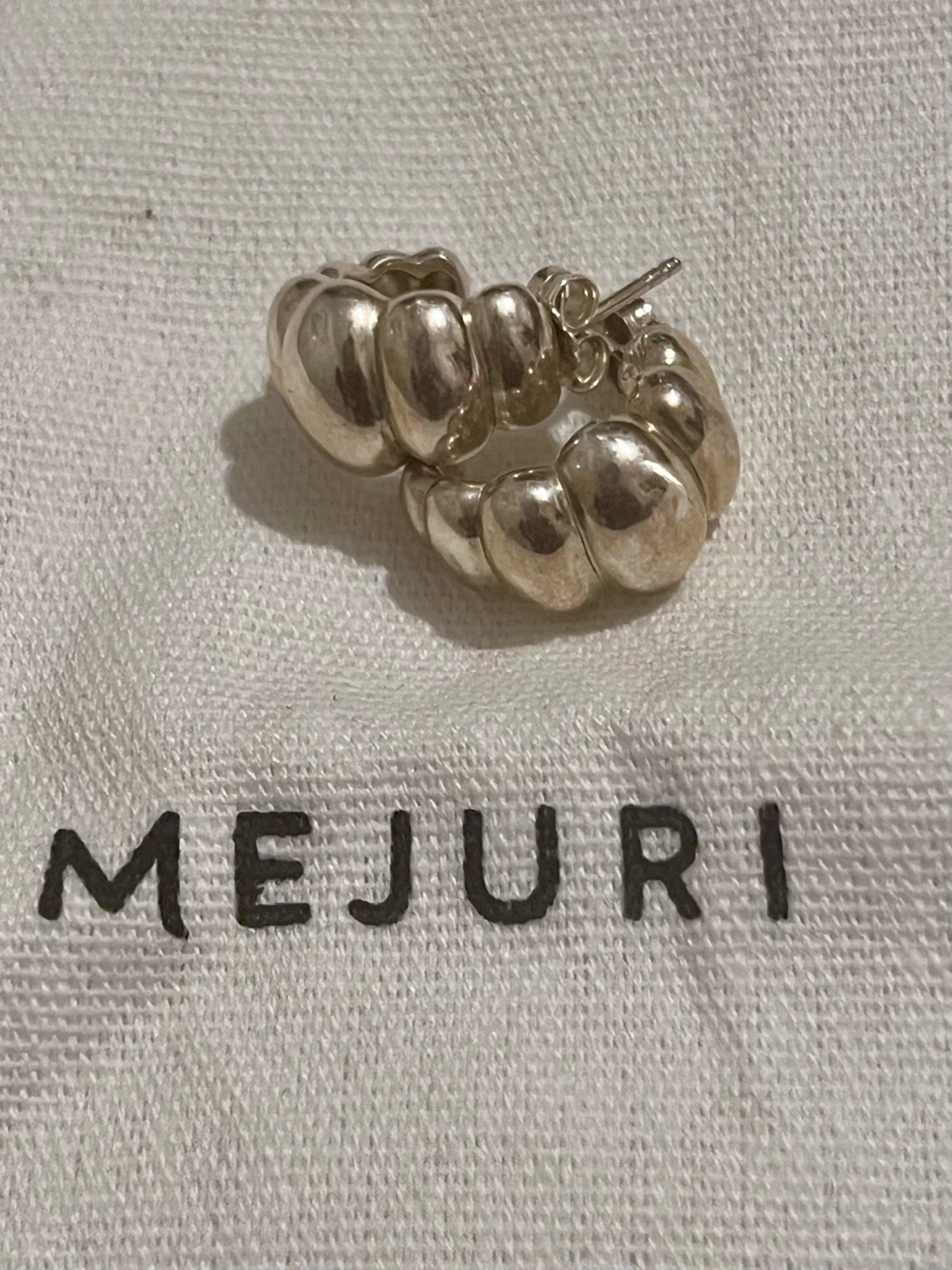 Authentic Mejuri Charlotte Hoop Earrings – Sterling Silver - photo 3