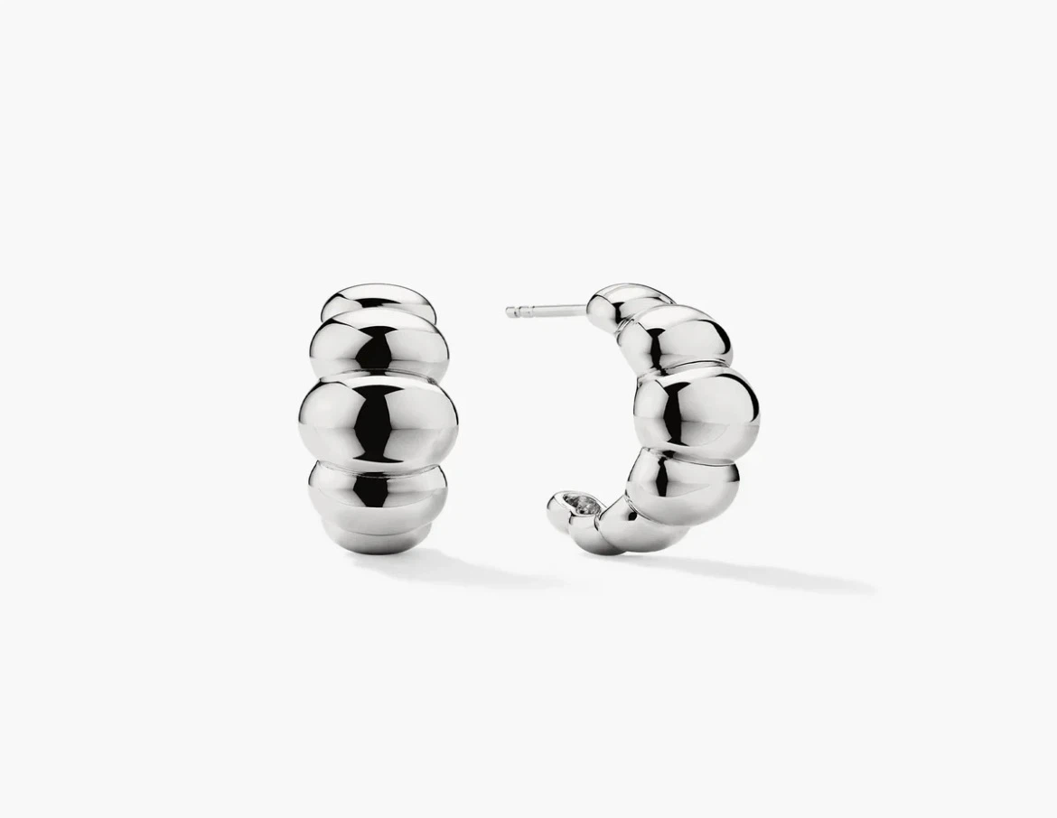 Authentic Mejuri Charlotte Hoop Earrings – Sterling Silver - photo 5