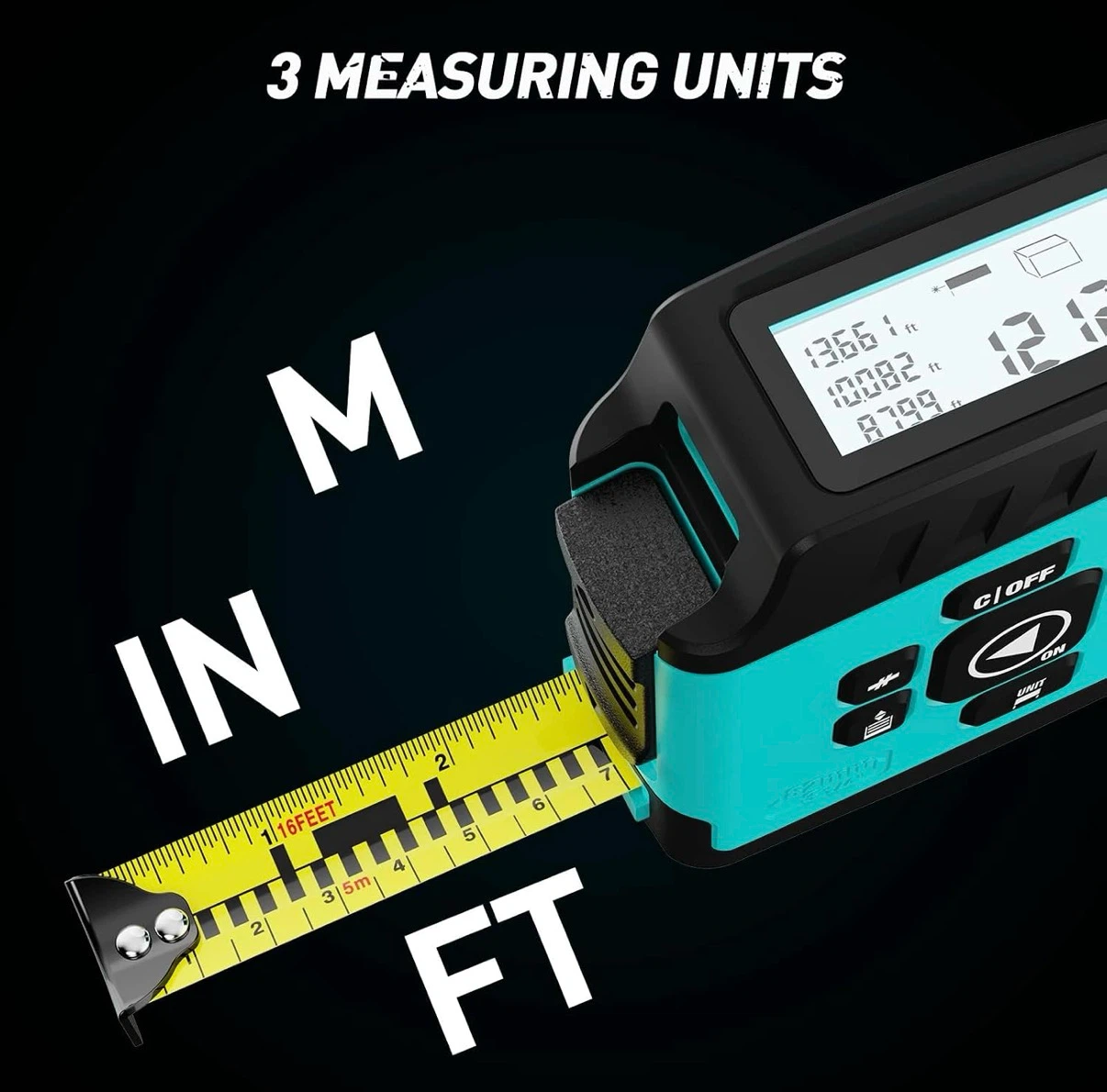 ACPOTEL Digital Tape Measure with Backlit LCD and Memory - photo 4