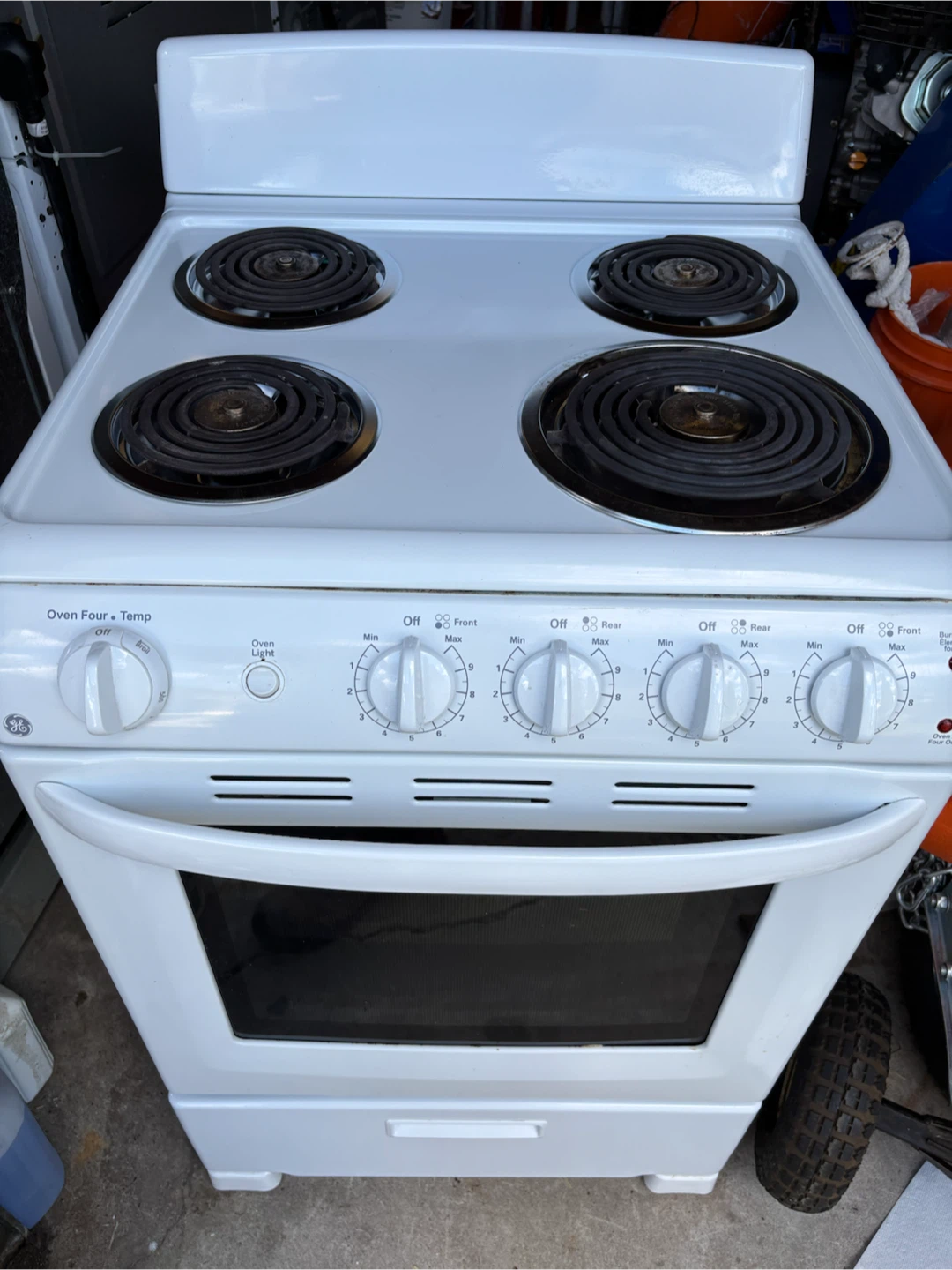 GE Electric Coil Top Stove Oven
