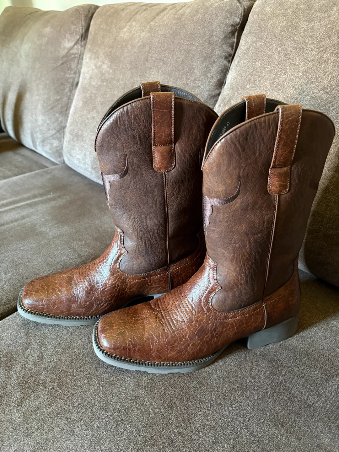 New J's.o.l.e Brown Men's Western Boots