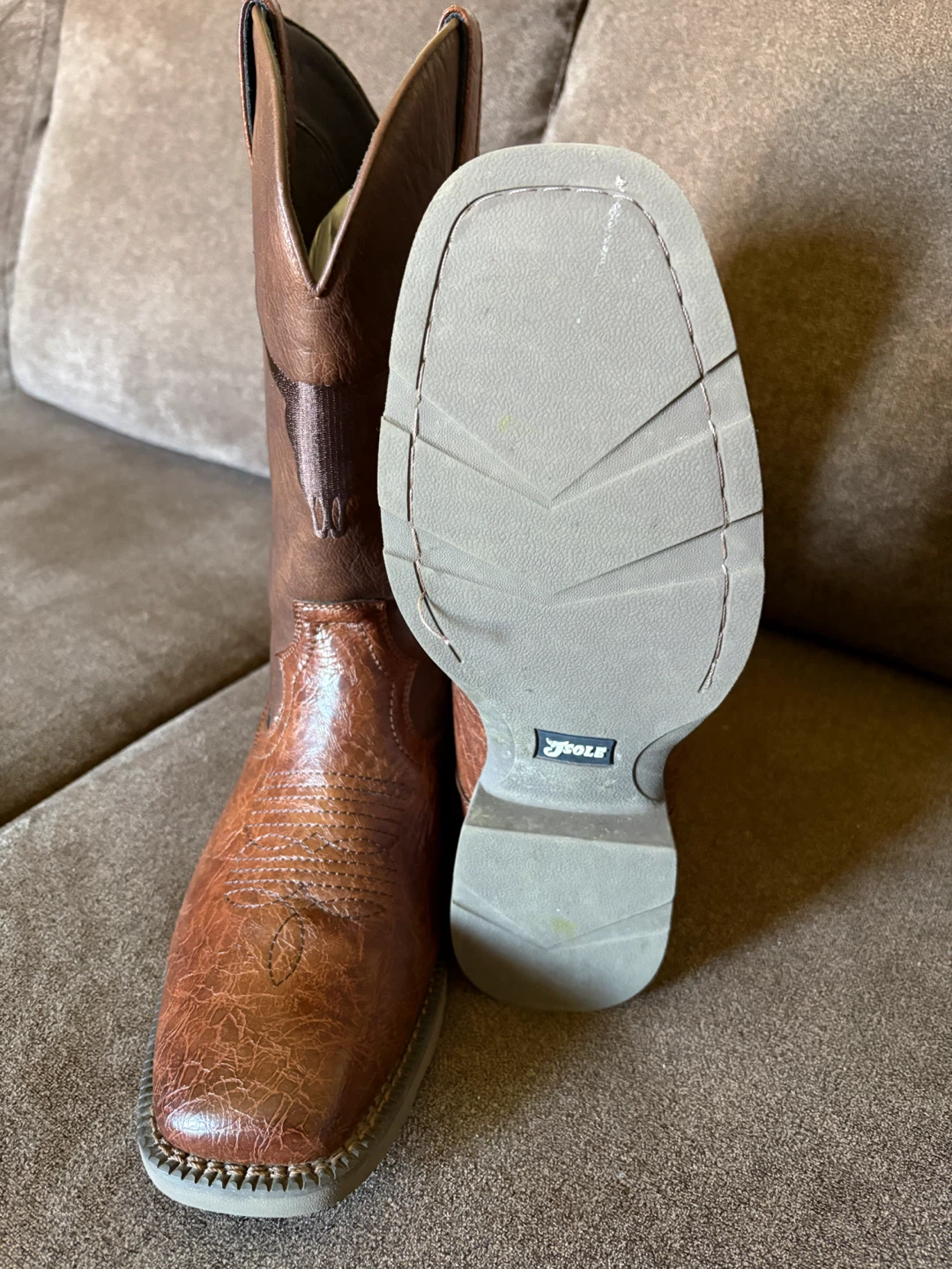 New J's.o.l.e Brown Men's Western Boots - photo 2