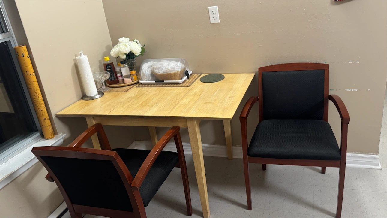 Wood Dining Table with 2 Chairs - photo 2
