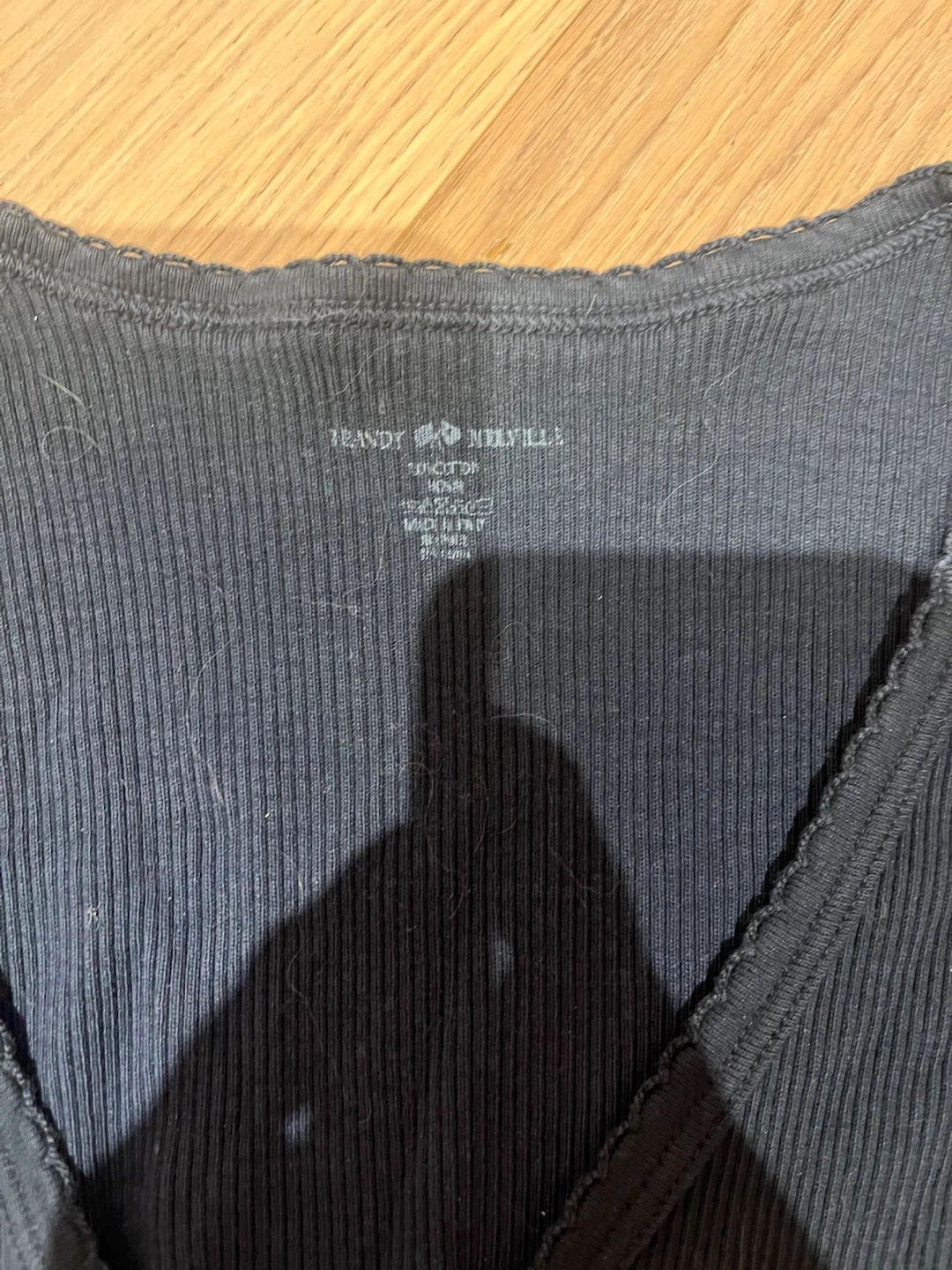 Brandy Melville Black Ribbed Button-Up Cardigan - photo 2