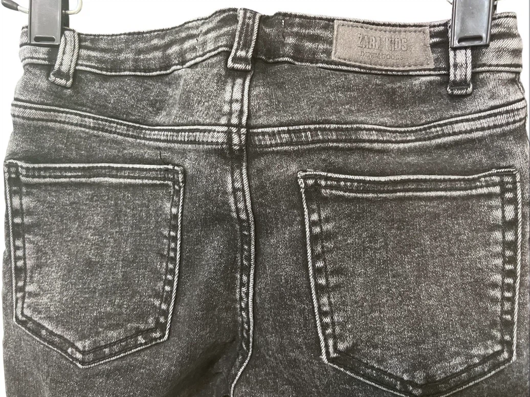 Zara Girls Skinny Jeans – Size 8 | Black Wash | Like New - photo 5