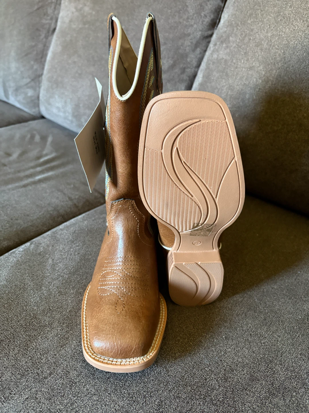 New SheSole Women's Extra Wide Calf Brown Cowboy Boots - photo 2